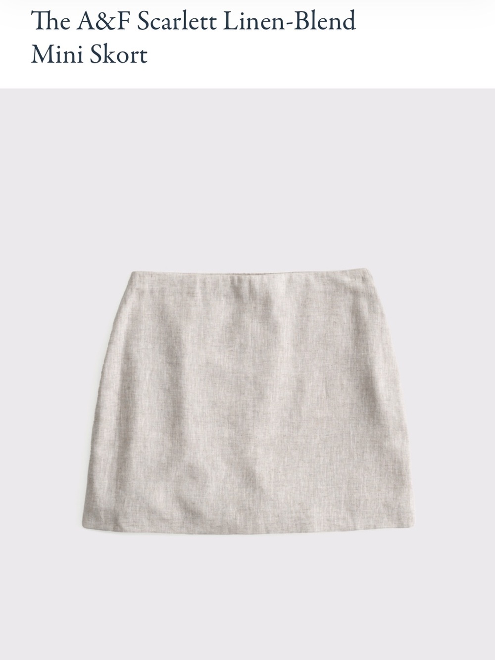 Abercrombie & Fitch White Mini Skirt